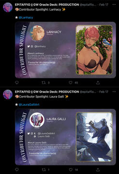 Contributor spotlight post layout for Twitter