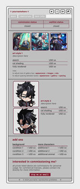 Site 4: Commissions page