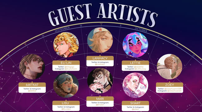 Guest artists announcement for Twitter